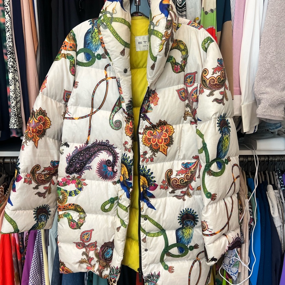Etro Multicolor Paisley Puffer Jacket